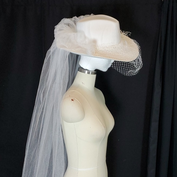 Bailey 7 1/8 western wedding bridal hat - Picture 2 of 13